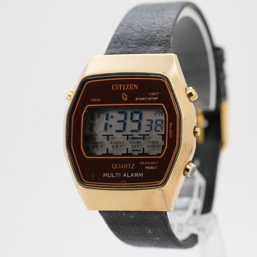Vintage Citizen Multi-Alarm Digital Watch 4-097653 TA GN-4-S 40-1927 - New Batt